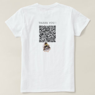 Witziger T - Shirt mit spielerischem Strauß und QR