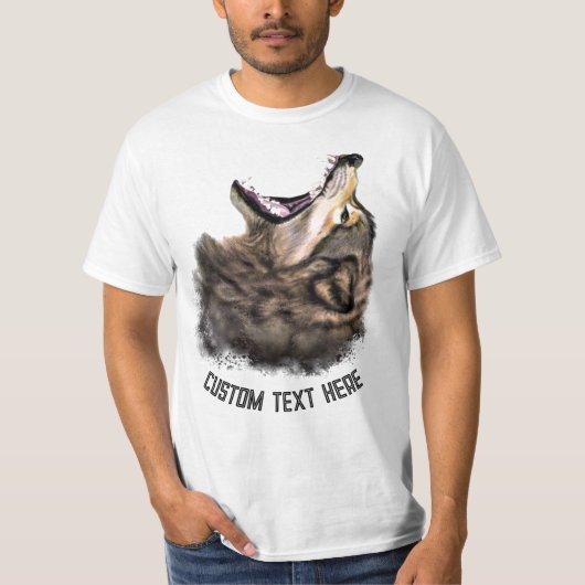 Witziger T - Shirt mit Wolf und benutzerdefinierte (Vorderseite)