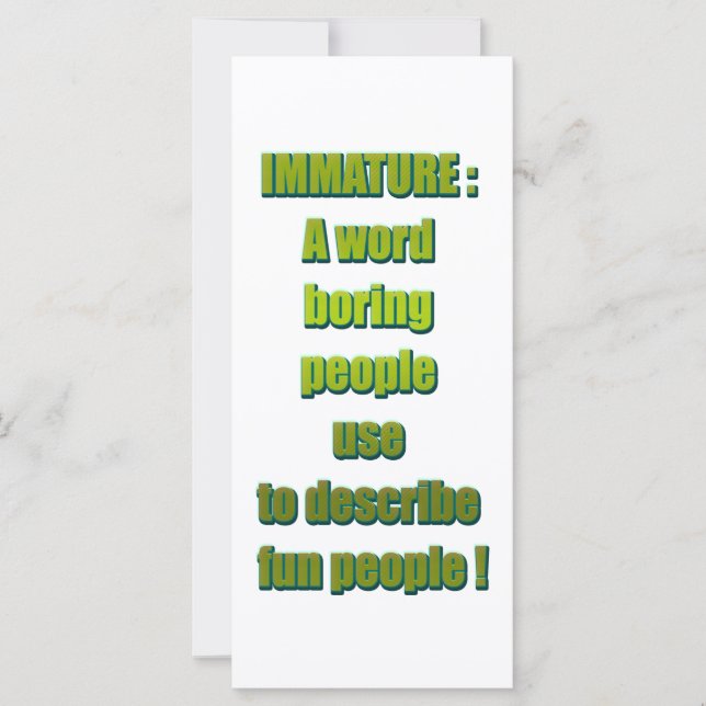 Witziger Text (Vorderseite)