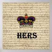 Witziger Text & Krone Poster (Vorne)