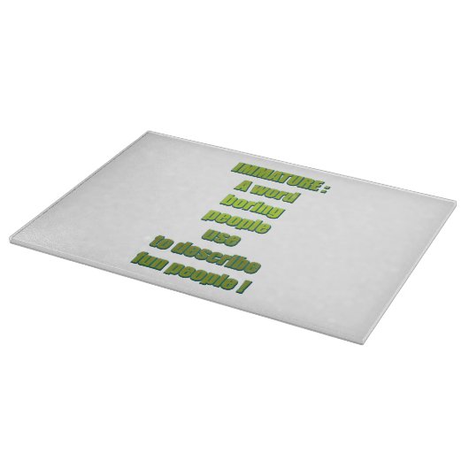 Witziger Text Schneidebrett (Ecke)