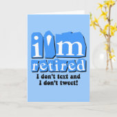 Witziger Text tweete Pensionierung Karte (Gelbe Blume)