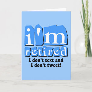 Witziger Text tweete Pensionierung Karte