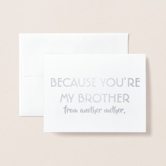 Witziger Trauzeuge oder Trauzeuge - Du bist mein B Folienkarte (Vorderseite mit Umschlag)