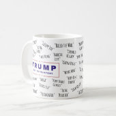 Witziger Trump-Leitfaden für Trumpismen Kaffeetasse (Vorderseite Links)