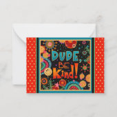 Witziger Typ, seien Sie freundlich und farbenfroh Mitteilungskarte (Vorderseite)