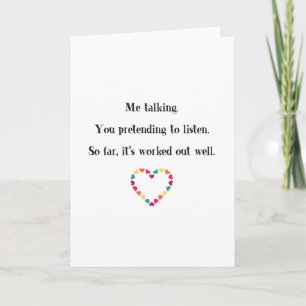 Witziger Valentinstag, der so tut, als höre er zu Feiertagskarte