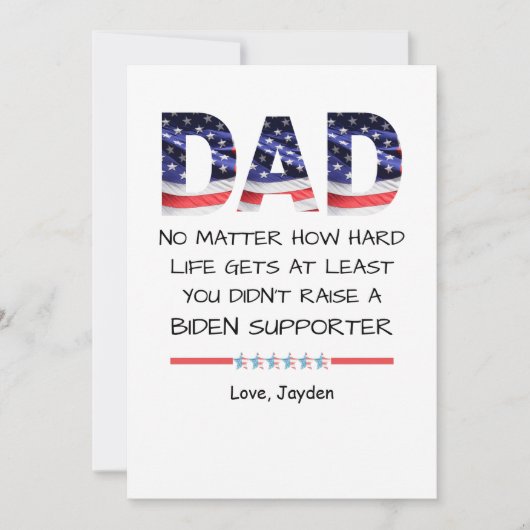 Witziger Vater, du hast keinen Liberalen großgezog Einladung (Vorderseite)