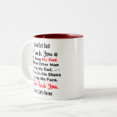 witziger Vater | Foto und Name der benutzerdefinie Zweifarbige Tasse (Vorderseite Links)