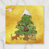 Witziger Weihnachtsbaum  Geschenkanhänger (Vorderseite)