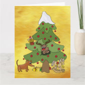 Witziger Weihnachtsbaum  Karte (Vorderseite)