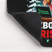 Witziger Weihnachtsmann-Tech-Support-Weihnachts-Co Mousepad (Ecke)