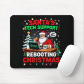 Witziger Weihnachtsmann-Tech-Support-Weihnachts-Co Mousepad (Mit Mouse)