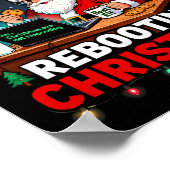 Witziger Weihnachtsmann-Tech-Support Weihnachts-Co Poster (Ecke)