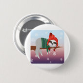 witziger Weihnachtsschläger Button (Vorne & Hinten)