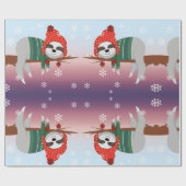 witziger Weihnachtsschläger Geschenkpapier (Flach)