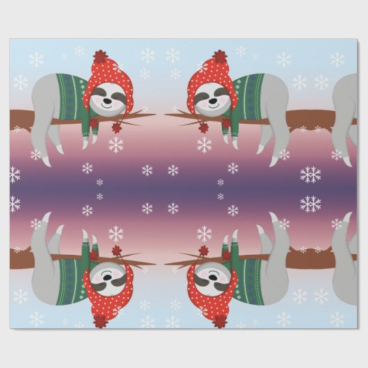 witziger Weihnachtsschläger Geschenkpapier (Flach)