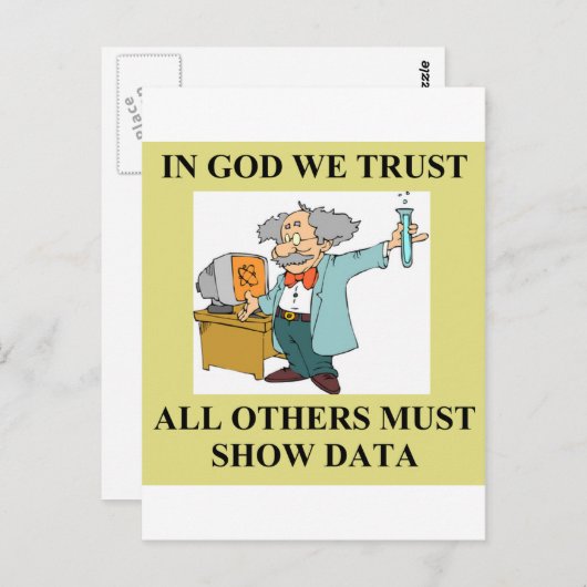 witziger Wissenschaftswitz Postkarte (Vorne/Hinten)