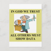 witziger Wissenschaftswitz Postkarte (Vorderseite)