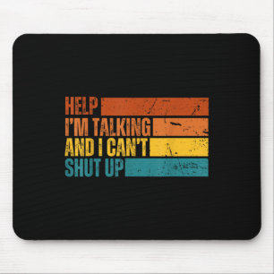 Witziger Witz ich rede zu viel Weihnachtsideen hel Mousepad