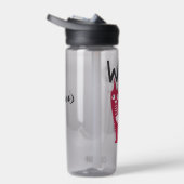 Witziger Witz mit Magenta Katze Karikatur Trinkflasche (Rechts)