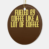 Witziger Witz, sarkastisch mit Kaffee wie viel Keramik Ornament (Links)