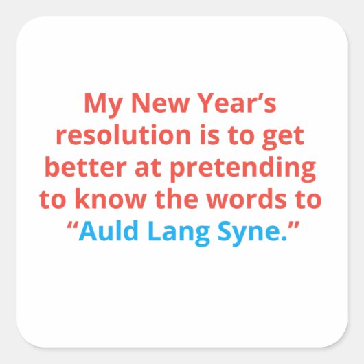 witziger Witz über Weihnachten Quadratischer Aufkleber (Vorderseite)