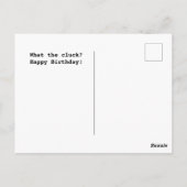 Witziger Witzhähnchen Geburtstag Postkarte (Rückseite)