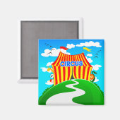 Witziger Zirkus des Cartoon, Magnet (Vorderseite/Rückseite)
