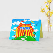 Witziger Zirkus, Grußkarte Karte (Gelbe Blume)