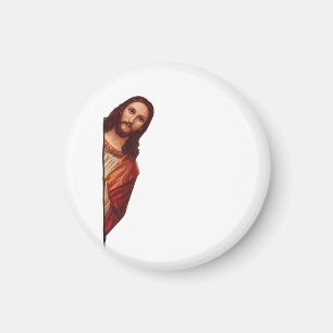 Witziger Zitat Jesus Meme, sah ich, dass Jesus Magnet