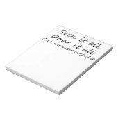 Witziger Zitat sarkastischer Spaß mit witzigen Red Notizblock (Rotiert)