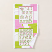 Witziges Alphabet, Alphabet der Blume, Alphabet Badhandtuch Set (Handtuch)