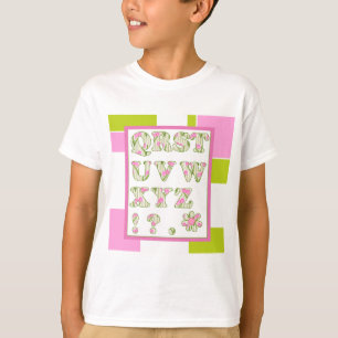 Witziges Alphabet, Alphabet der Blume, Alphabet T-Shirt