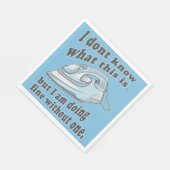 Witziges Bügeldesign Ich hasse Bügeln Serviette (Ecke)