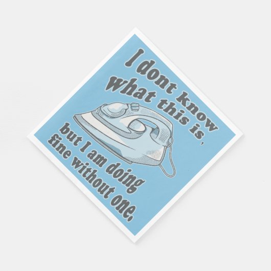 Witziges Bügeldesign Ich hasse Bügeln Serviette (Ecke)