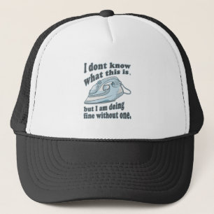 Witziges Bügeldesign Ich hasse Bügeln Truckerkappe