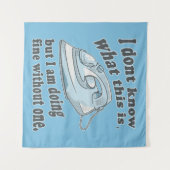 Witziges Bügeldesign Ich hasse Bügeln Wandteppich (Vorderseite (Horizontal))