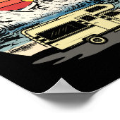 Witziges Camping, das ich hasse, Retro-Reisen abzu Poster (Ecke)