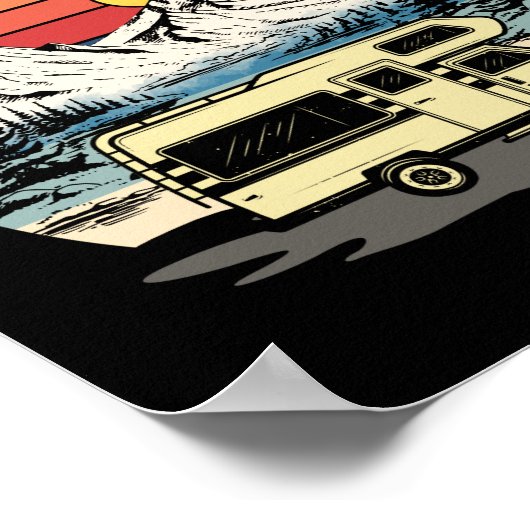 Witziges Camping, das ich hasse, Retro-Reisen abzu Poster (Ecke)