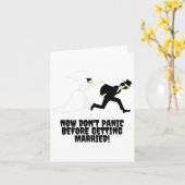 Witziges Design _ Braut verfolgt Groom _ Dont Pani Karte (Gelbe Blume)