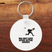 Witziges Design _ Braut verfolgt Groom _ Dont Pani Schlüsselanhänger (Vorderseite)