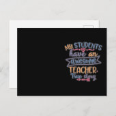 Witziges Design, das meine Schüler unterrichten Postkarte (Vorne/Hinten)
