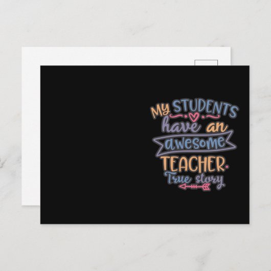 Witziges Design, das meine Schüler unterrichten Postkarte (Vorne/Hinten)