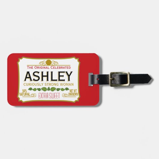 Witziges Design für ernsthaft süße Frau - rot Gepäckanhänger (Vorderseite horizontal)