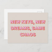 Witziges einzigartiges Zitat Wir haben neue Adress Postkarte (Vorne/Hinten)