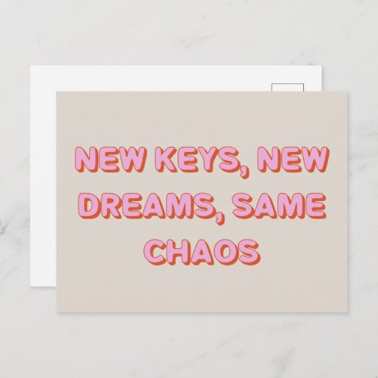 Witziges einzigartiges Zitat Wir haben neue Adress Postkarte (Vorne/Hinten)