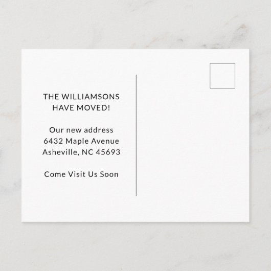 Witziges einzigartiges Zitat Wir haben neue Adress Postkarte (Rückseite)