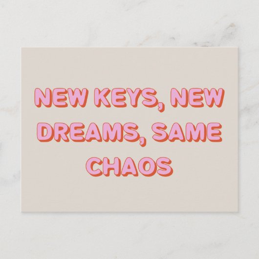 Witziges einzigartiges Zitat Wir haben neue Adress Postkarte (Vorderseite)