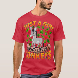 Witziges Esel-Tierliebhaber-Shirt für Frauen, nur T-Shirt